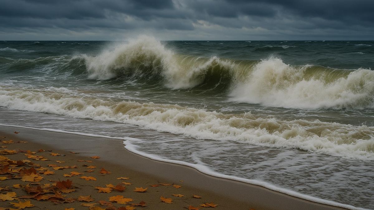 Осенний шторм у моря