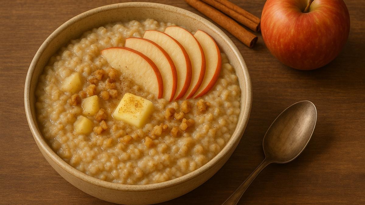 Овсянка с яблоками и корицей Овсянка с яблоками и корицей