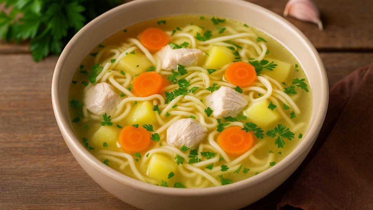 Куриный суп с лапшой