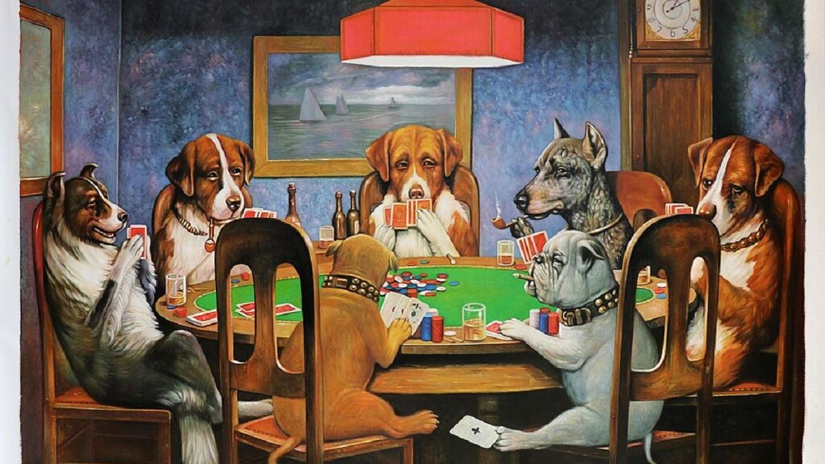 Собаки играют в покер