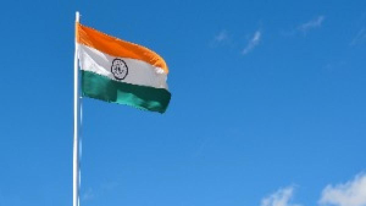 Indian Flag in the sky