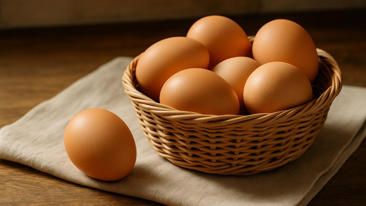 Корзина с яйцами