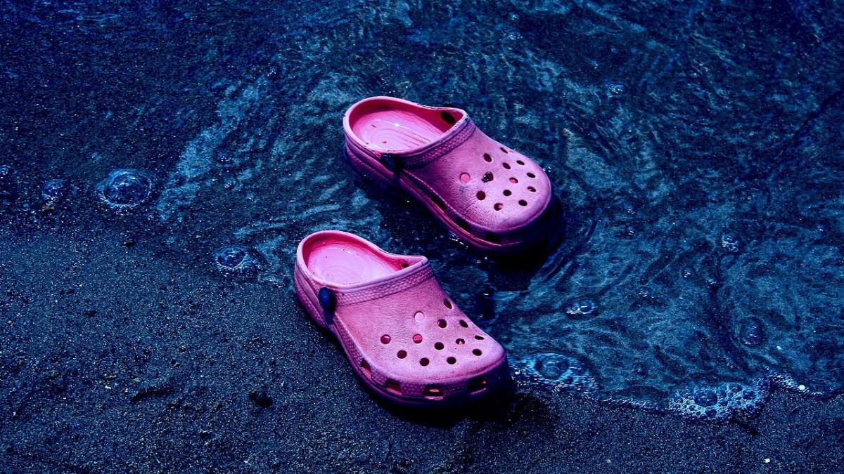 Pink Water Crocs