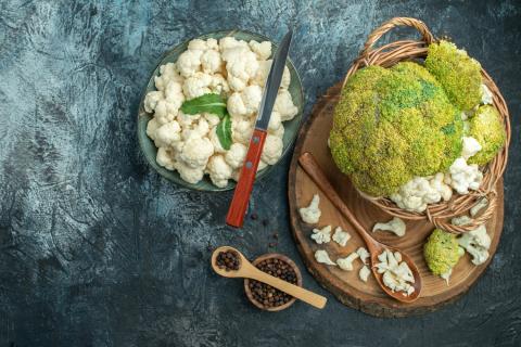 Цветная капуста теряет сочность при 220 °C без масла и бульона Цветная капуста теряет сочность при 220 °C без масла и бульона