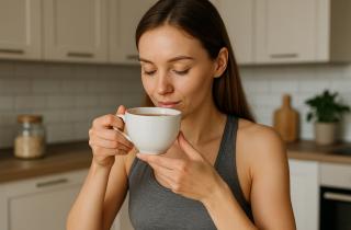 Зелёный чай помогает уменьшить вздутие после переедания — советует диетолог