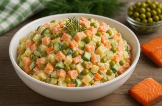 Классический салат оливье с яблоком требует добавления кисло-сладкого сорта — повар