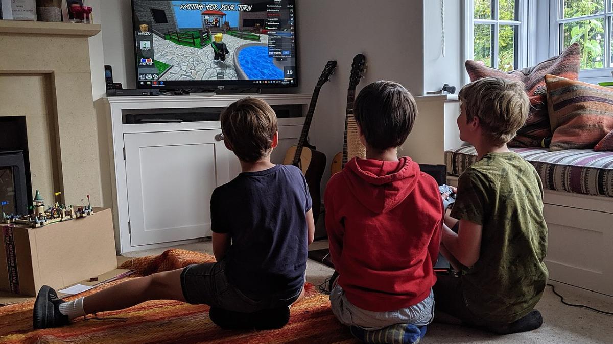 дети играют в Roblox