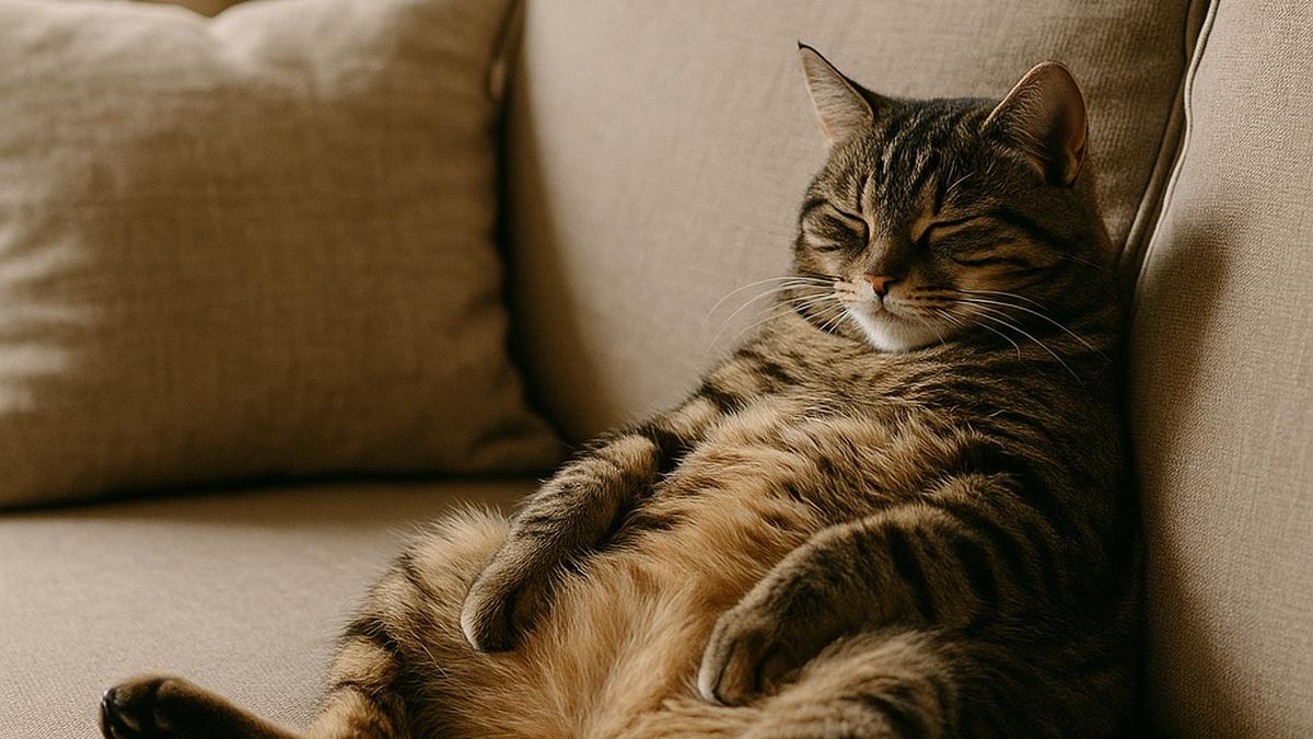 домашний кот сидит домашний кот сидит
