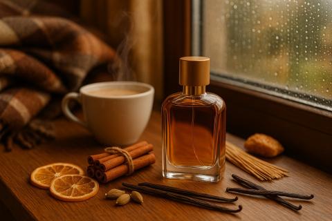 Корица делает аромат стойким и тёплым, сохраняя баланс между сладостью и глубиной