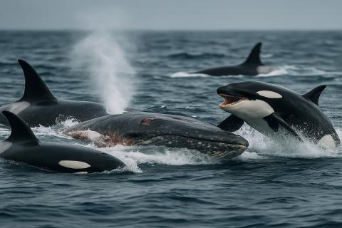 Косатки и дельфины охотятся совместно у берегов Канады — биолог Форчун