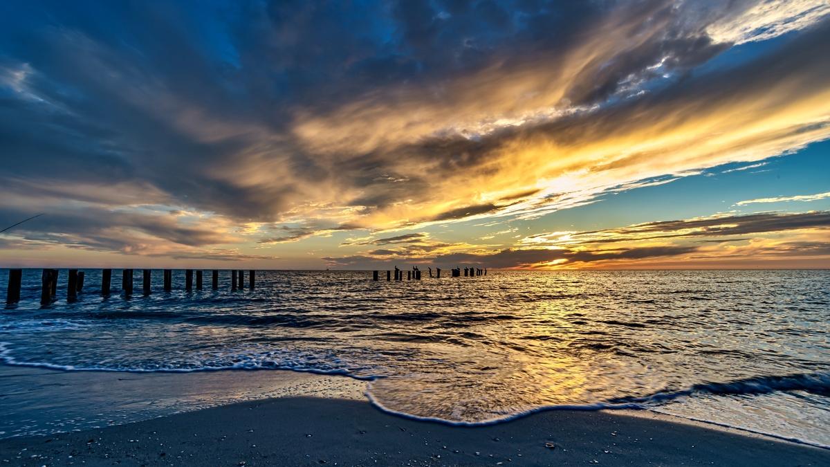 Море вечером