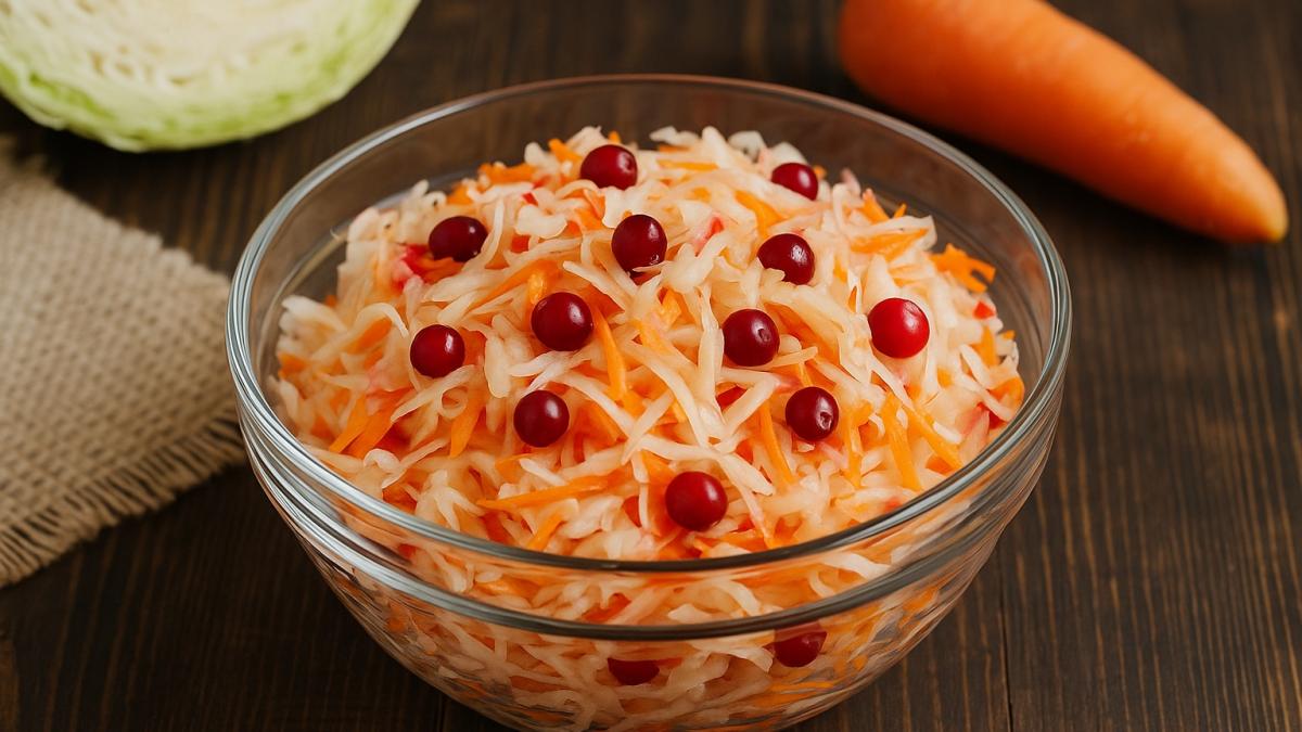 Капуста с клюквой и морковью