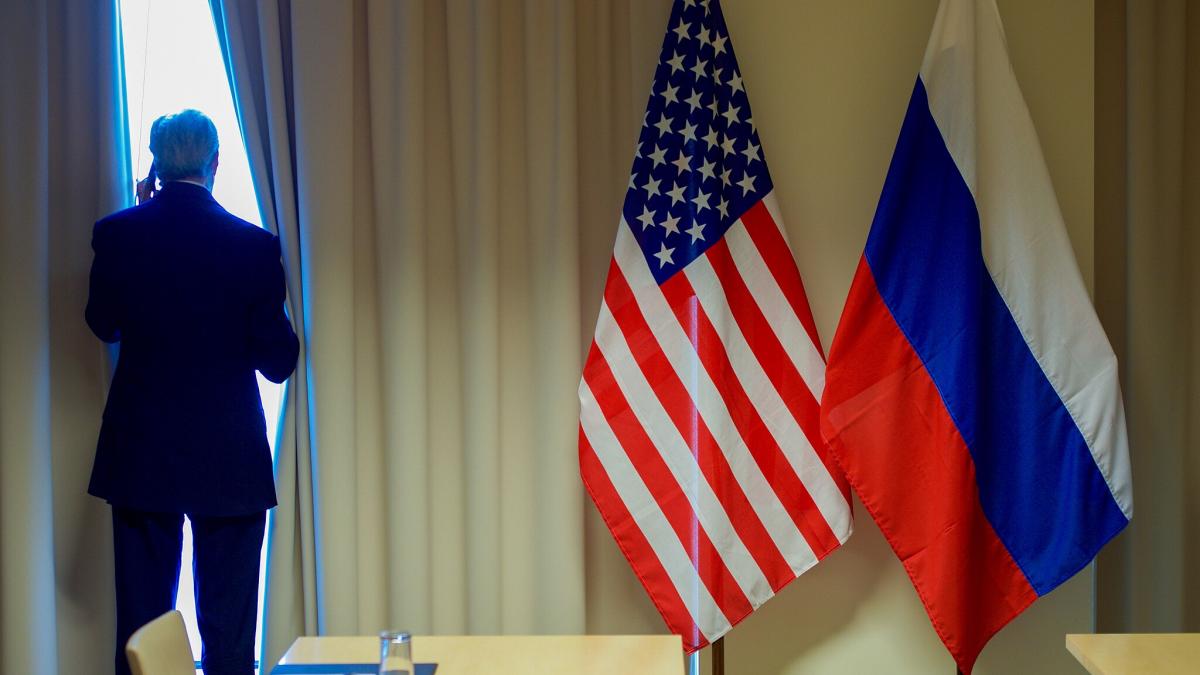 Флаги России и США Флаги России и США