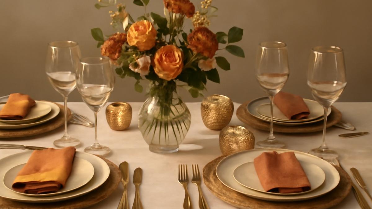 Элегантная сервировка стола