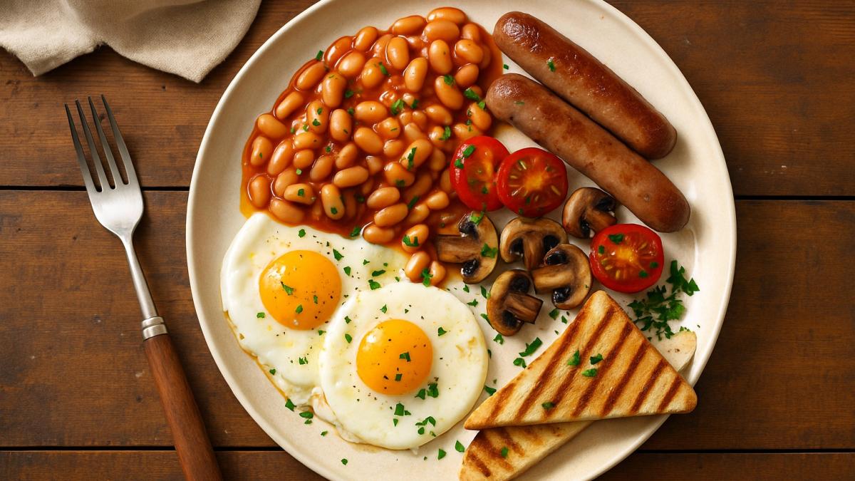 Английский завтрак с фасолью