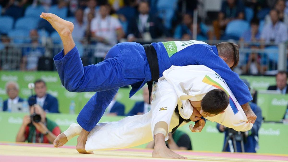 Дзюдоисты борются