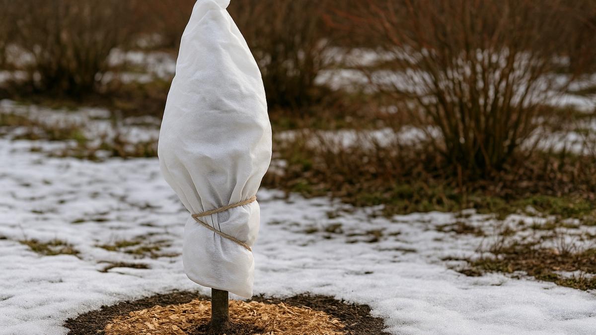 Укрытие молодых саженцев на зиму Укрытие молодых саженцев на зиму