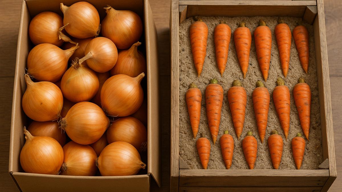 Хранение лука и моркови