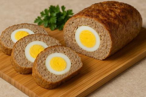 Мясное суфле в духовке из фарша с яйцами получается сытным