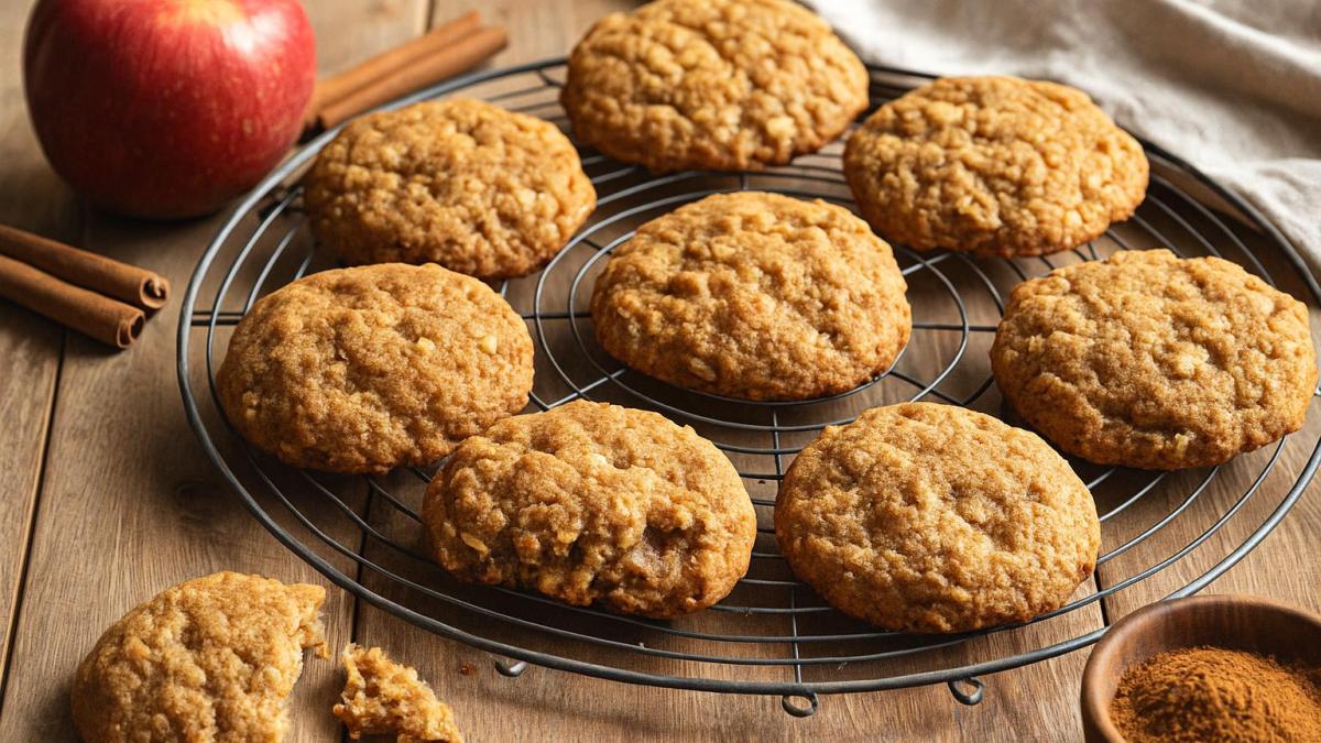 Овсяное печенье с яблоком и корицей