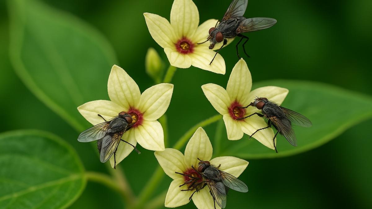 Ластовень и опыление мухами