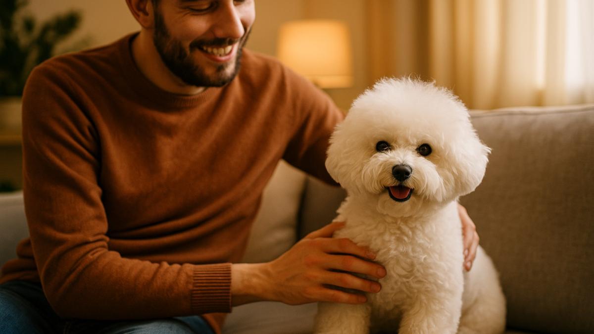 Бишоном фризе и хозяином