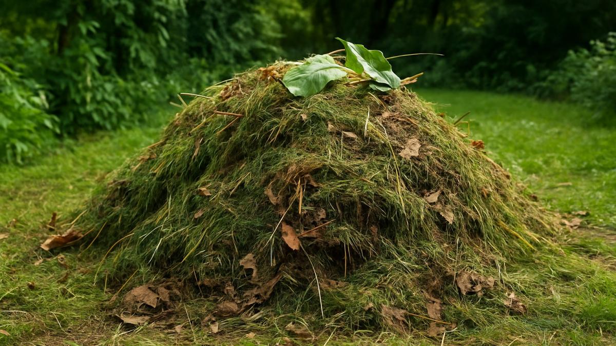 Компост из скошенной травы