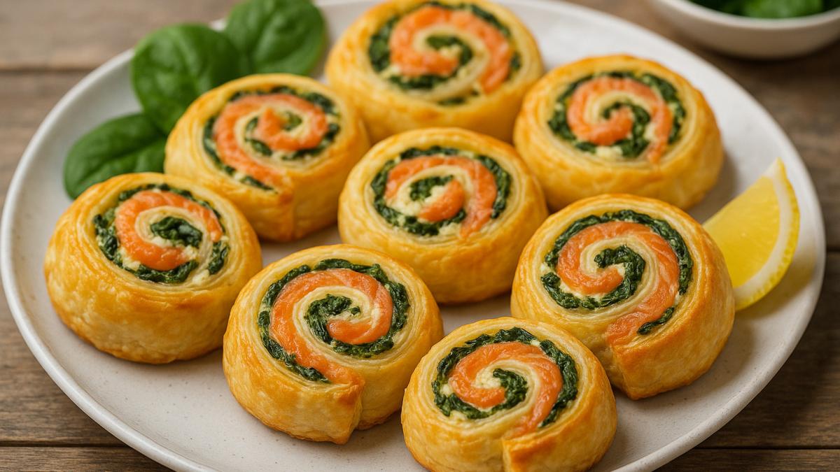 Слоёные рулеты с лососем