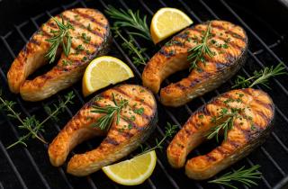 Запеченная семга в сливочном соусе подходит для новогоднего стола — повар