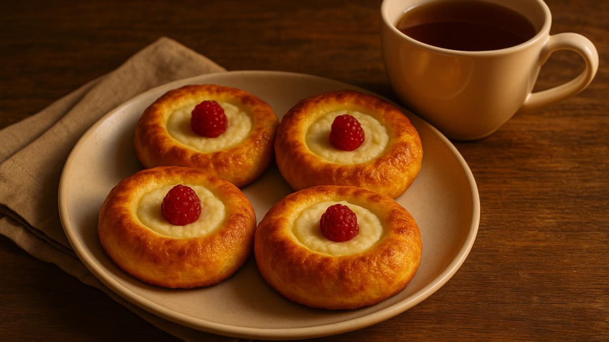 Ватрушки с малиной