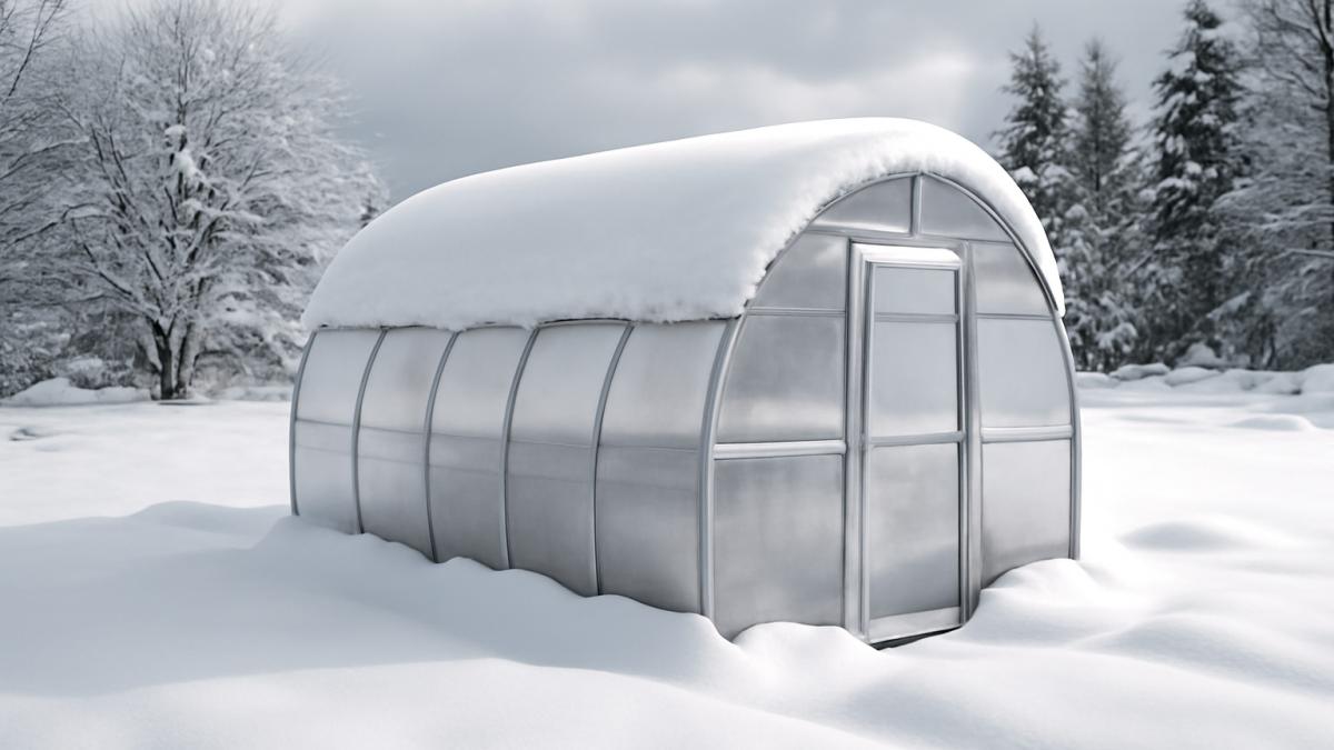 Теплица зимой