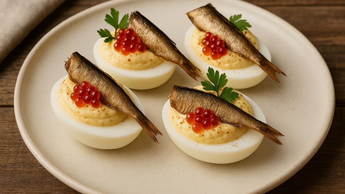 Закуска со шпротами