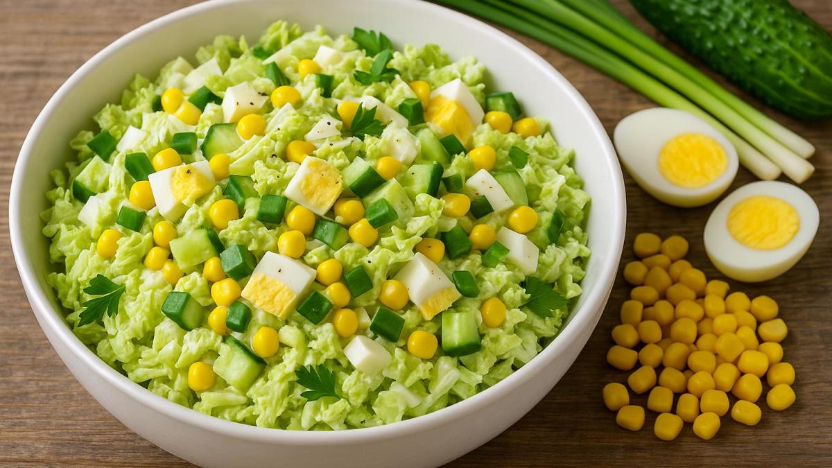 Салат из пекинской капусты и кукурузы