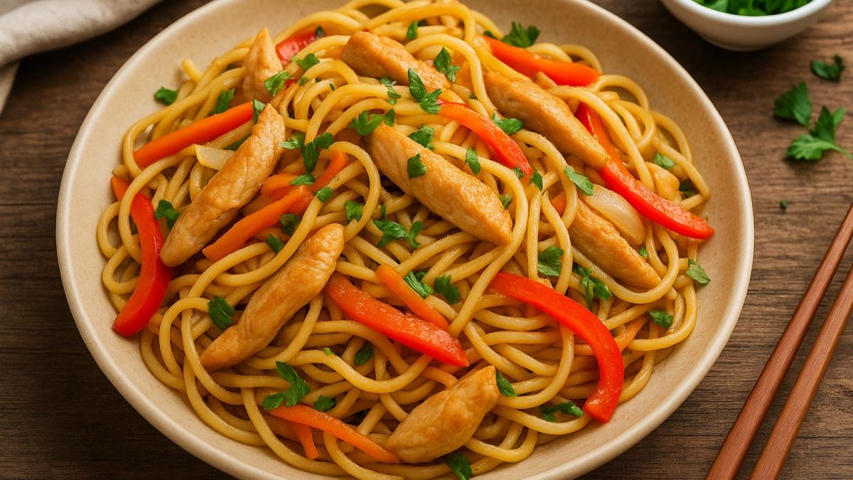 Лапша с курицей и овощами Лапша с курицей и овощами