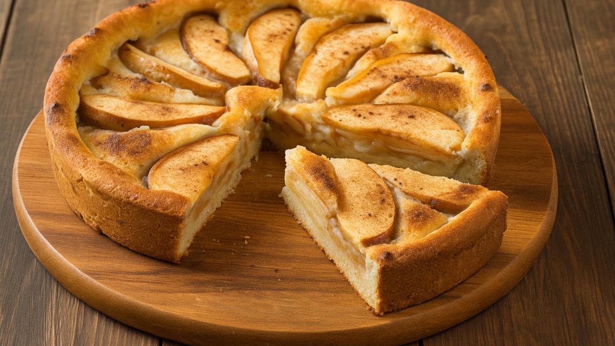 Пирог с яблоками и корицей