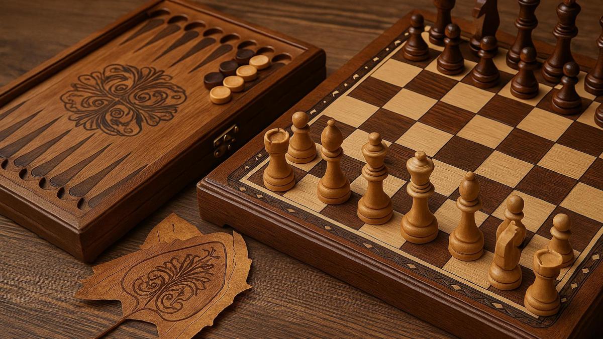 Нарды и шахматы ручной работы