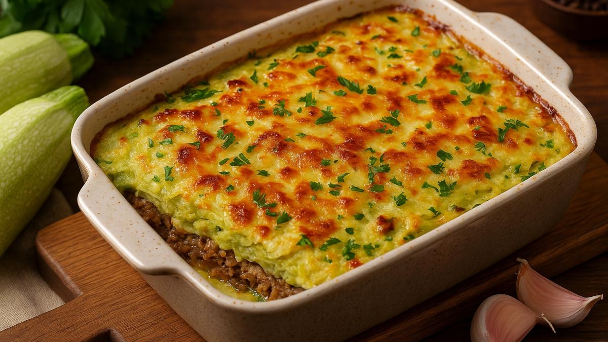 Кабачковая запеканка с мясом