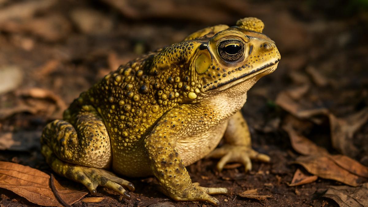 Азиатская серая жаба в тропиках Мадагаскара