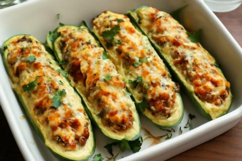 Кабачки в духовке с сыром и чесноком сохраняют диетические свойства по данным диетологов