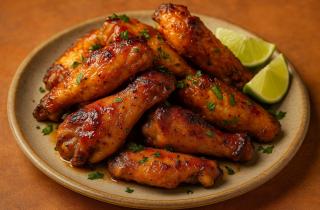 Куриные крылышки с медово-соевым маринадом сохраняют сочность при запекании до карамелизации