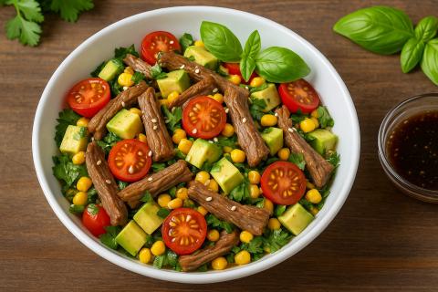 Салат с говядиной и овощами: полезный рецепт для праздничного стола