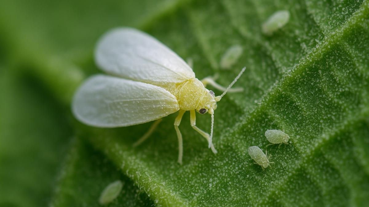 Белокрылка на листе