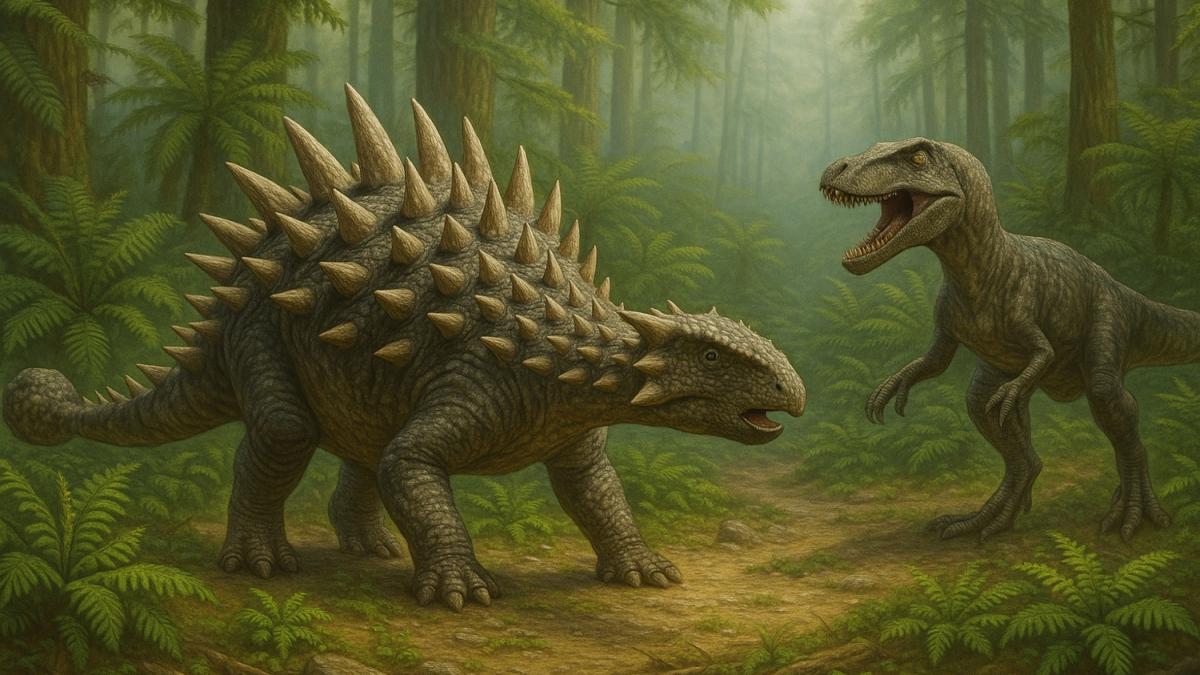 Spicomellus защищается в лесу