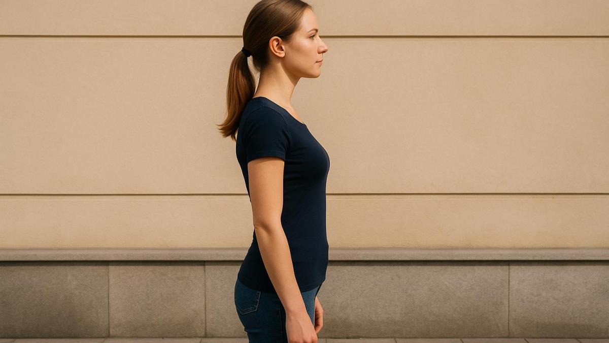 Проверка осанки у зеркала