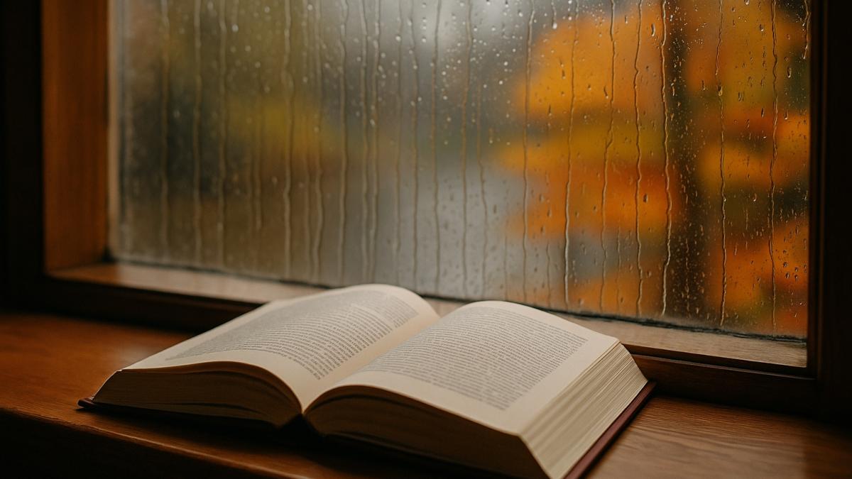 Дождливое чтение у окна