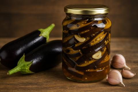 Маринованные баклажаны с перцем сохраняются до 2 недель в холодильнике