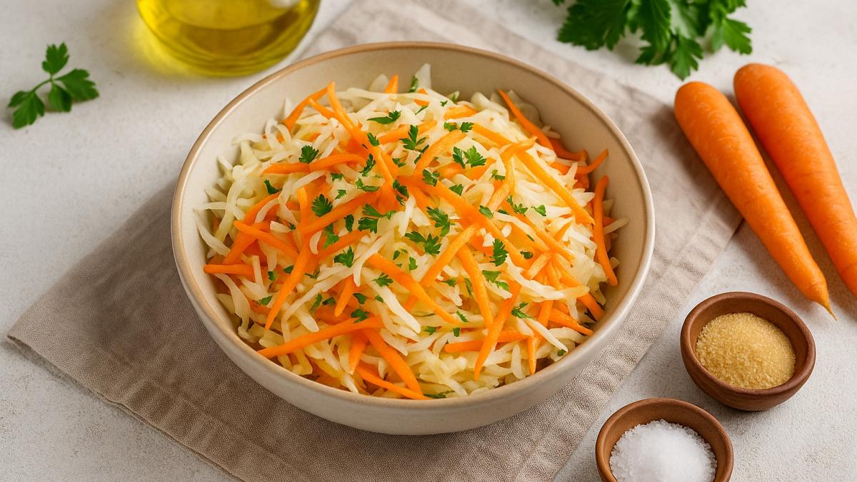 Салат с капустой и морковью Салат с капустой и морковью