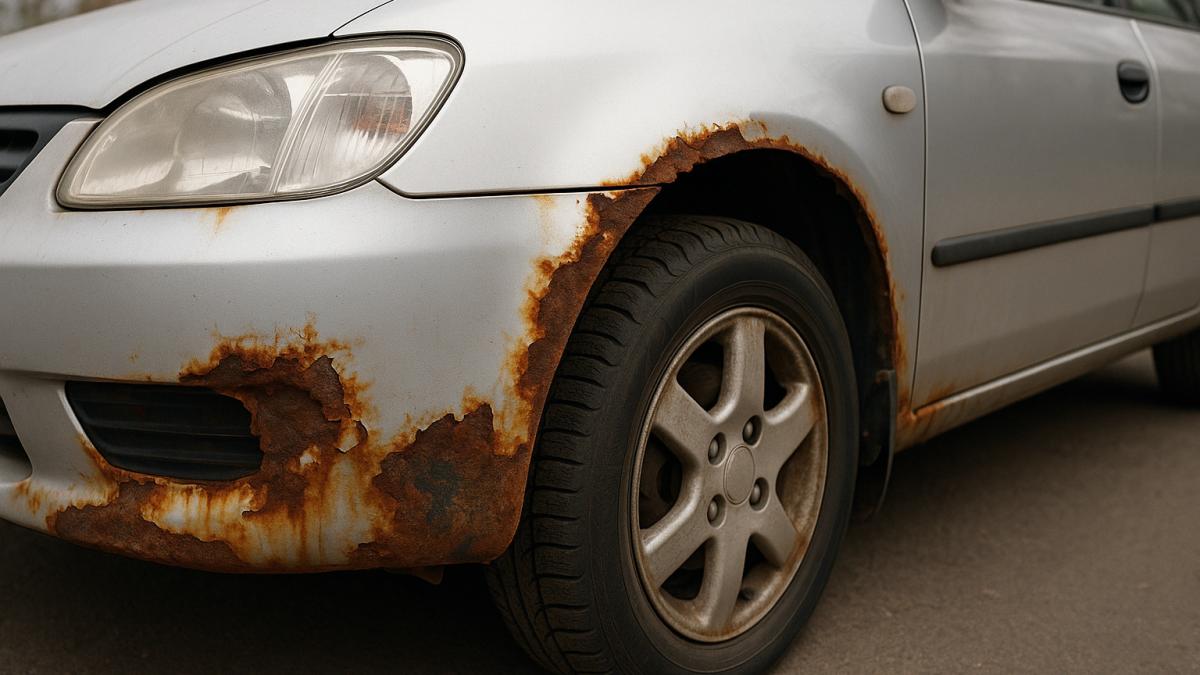 Ржавчина на серебристом авто Ржавчина на серебристом авто