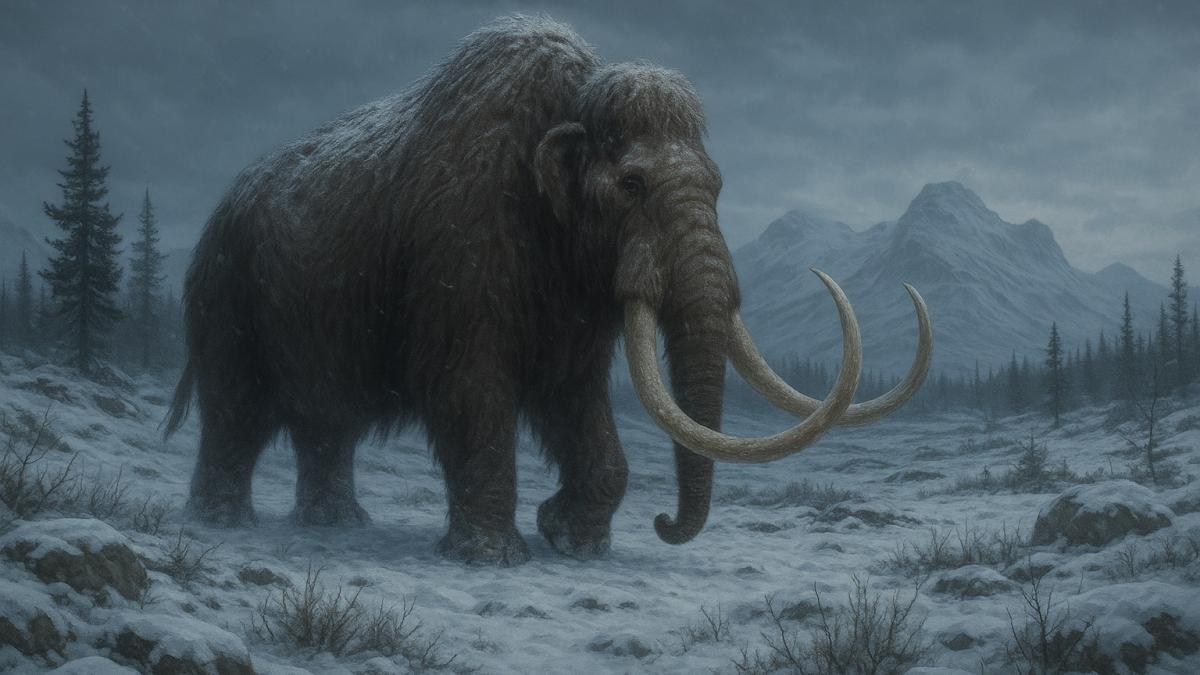Мамонт в сибирской тундре