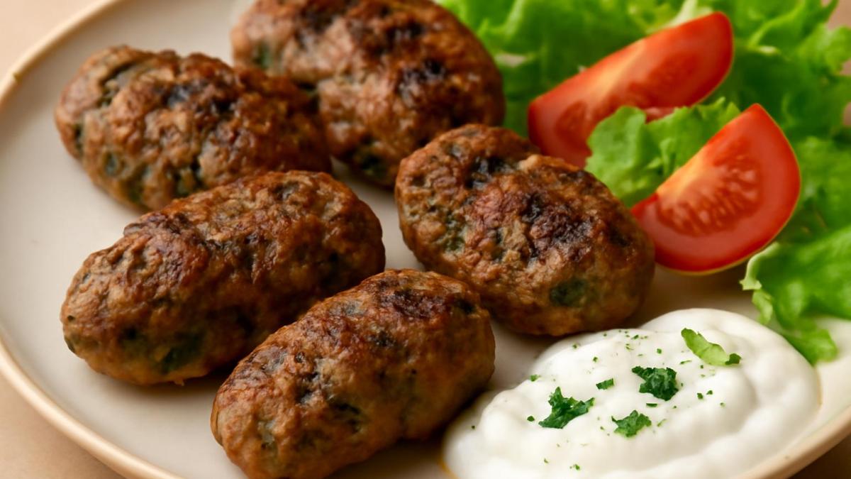 Турецкие кюфта с йогуртовым соусом